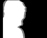 binary mask with interlace
 artifacts